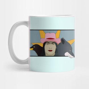 Indian, Raven and Wolf Mug